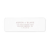 モダンバラ金ゴールドスクリプト差出人住所ラベル ラベル (正面)