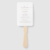 モダンバラ金ゴールドスクリプト結婚式 プログラム ハンドファン (正面)