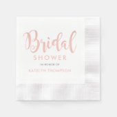 モダンバラ金ゴールドス結婚クリプトのブライダルシャワー 縁ありカクテルナプキン (正面)