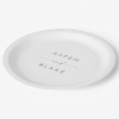 モダンバラ金ゴールドス結婚クリーク紙プレート ペーパープレート (アングル)