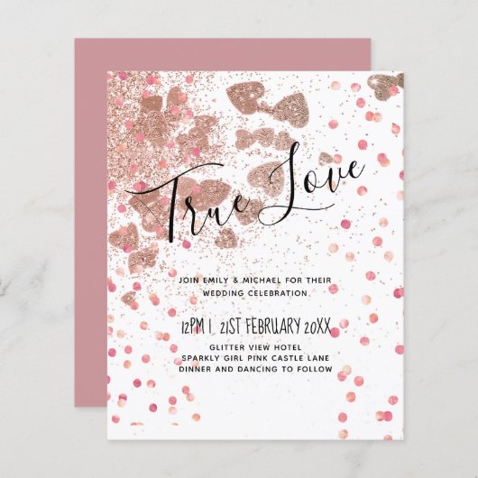 モダンバラ金ゴールドトレンディー予算結婚の (正面/裏面)