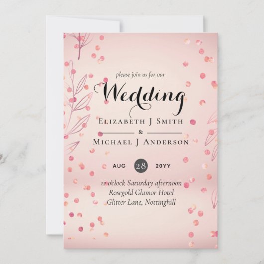 モダンバラ金ゴールドトレンディー予算結婚の (正面)