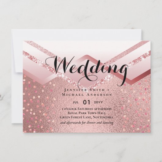 モダンバラ金ゴールドトレンディー予算結婚の (正面)