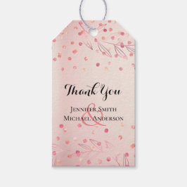 モダンバラ金ゴールドトレンディー予算結婚の ギフトタグ