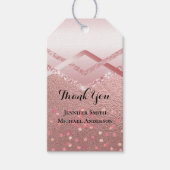 モダンバラ金ゴールドトレンディー予算結婚の ギフトタグ (正面)