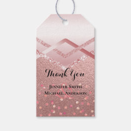 モダンバラ金ゴールドトレンディー予算結婚の ギフトタグ