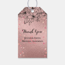 モダンバラ金ゴールドトレンディー予算結婚の ギフトタグ