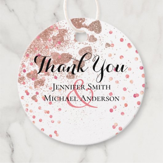 モダンバラ金ゴールドトレンディー予算結婚の フェイバータグ (正面)