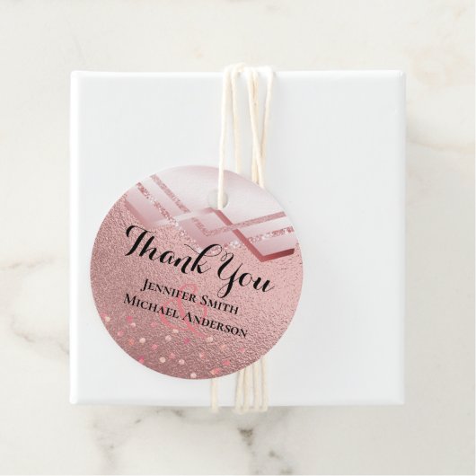 モダンバラ金ゴールドトレンディー予算結婚の フェイバータグ (インサイチュ)