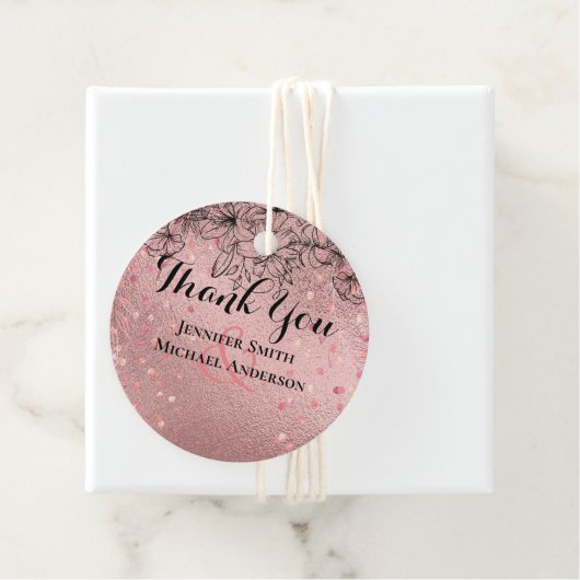 モダンバラ金ゴールドトレンディー予算結婚の フェイバータグ (インサイチュ)