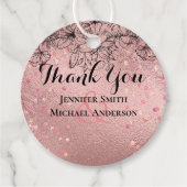 モダンバラ金ゴールドトレンディー予算結婚の フェイバータグ (正面)