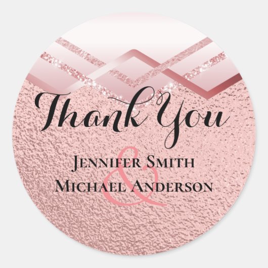 モダンバラ金ゴールドトレンディー予算結婚の ラウンドシール (正面)