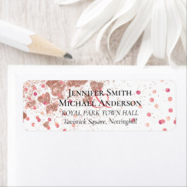 モダンバラ金ゴールドトレンディー予算結婚の ラベル