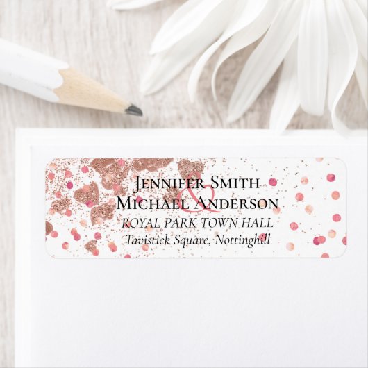 モダンバラ金ゴールドトレンディー予算結婚の ラベル (インサイチュ)