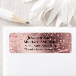 モダンバラ金ゴールドトレンディー予算結婚の ラベル