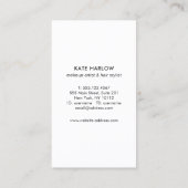 モダンバラ金ゴールドハートブラックメイクアップアーティスト 名刺 (裏面)