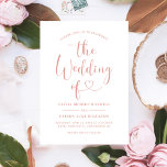 モダンバラ金ゴールドハート書道スクリプ結婚ト 招待状<br><div class="desc">バラモダン金ゴールドと白（色は変更可能）結婚式招待状は、シックな書き字とハートアクセントスタイリッシュを備えたタイポグラフィデザインを備えている。招待状のシンプルお祝いに参加する際にエレガントはカスタムパーソナライズされた、のゲストに対して結婚、カップルの名前と重要な儀式の詳細をすべて含むと文字。</div>