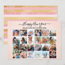 モダンバラ金ゴールドピンクエレガントのスクリプトPhoto Collage