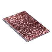 モダンバラ金ゴールドフェイクグリッタープリント ノートブック (右側)