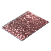 モダンバラ金ゴールドフェイクグリッタープリント ノートブック (左側)