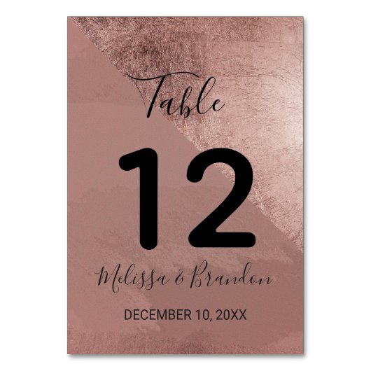 モダンバラ金ゴールドフェイクフォイル三角形テーブル番号 テーブルナンバー (正面)