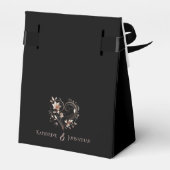 モダンバラ金ゴールドフラワーズ結婚サンキュー フェイバーボックス (裏面サイド)