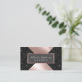 モダンバラ金ゴールドブフェイクラックグリッター美しいサロン 名刺 (スタンド正面)