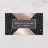 モダンバラ金ゴールドブフェイクラックグリッター美しいサロン 名刺 (正面)