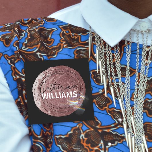 モダンバラ金ゴールドブラシストロークとブラー照明 名札