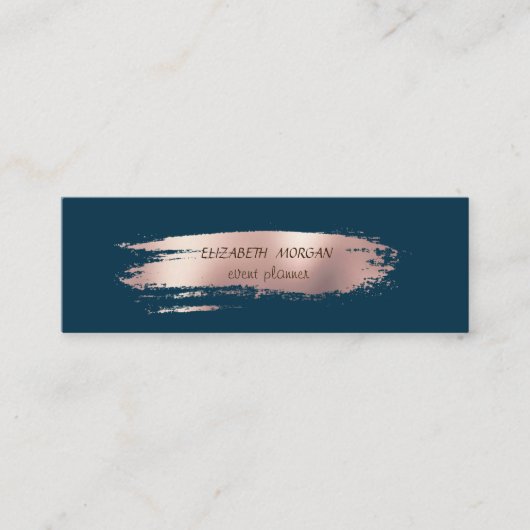 モダンバラ金ゴールドブラシストロークシンプル、 スキニー名刺 (正面)