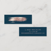 モダンバラ金ゴールドブラシストロークシンプル、 スキニー名刺 (正面/裏面)