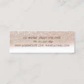 モダンバラ金ゴールドブラシストローク、グリッター《写真》ぼけ味 スキニー名刺 (裏面)