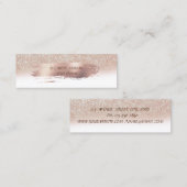 モダンバラ金ゴールドブラシストローク、グリッター《写真》ぼけ味 スキニー名刺 (正面/裏面)