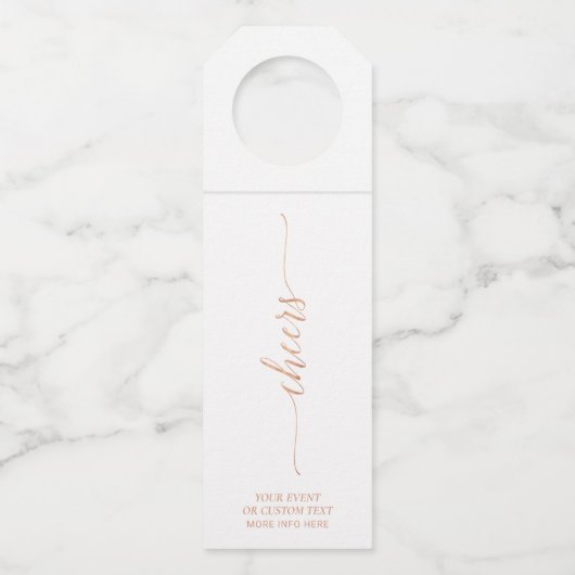 モダンバラ金ゴールドブラシレタリング応援パーティー ボトルネックタグ (正面)