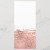 モダンバラ金ゴールドブラシ結婚ストロークのメニューカード メニュー (裏面)