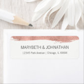 モダンバラ金ゴールドブラシ結婚ストローク住所 シール (インサイチュ)