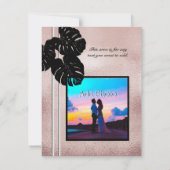 モダンバラ金ゴールドブラック離れグラフエレガント セーブザデート (裏面)