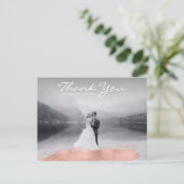 モダンバラ金ゴールドブ結婚ラシありがとうはがき ポストカード (スタンド正面)