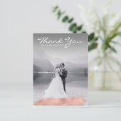 モダンバラ金ゴールドブ結婚ラシありがとうはがき ポストカード (スタンド正面)