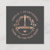 モダンバラ金ゴールドベーカリーBusiness Thank you スクエア名刺 (正面)