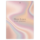 モダンバラ金ゴールドホログラフィックイベントプランナー クリップボード (裏面)