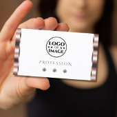 モダンバラ金ゴールドホワイトダイヤきらめくモンド追加ロゴ 名刺