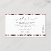 モダンバラ金ゴールドホワイトダイヤきらめくモンド追加ロゴ 名刺 (裏面)