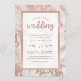 モダンバラ金ゴールドマーブル結婚ズ 招待状