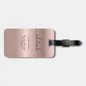 モダンバラ金ゴールドモノグラムシックガーリースクリプト名 ラゲッジタグ (裏面横)