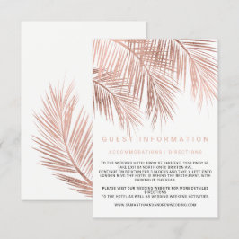 モダンバラ金ゴールドヤシの木の詳細結婚の エンクロージャーカード