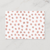 モダンバラ金ゴールドラブ結婚のレジストリカード エンクロージャーカード (裏面)