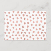 モダンバラ金ゴールドラブ結婚のレジストリカード エンクロージャーカード (裏面)