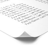 モダンバラ金ゴールドラヴ結婚のシーティングチャート ポスター (角)