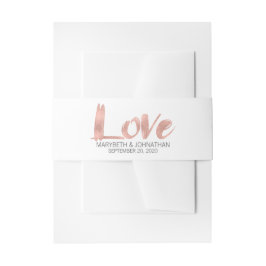 モダンバラ金ゴールドラヴ結婚のベリーバンド 招待状ベリーバンド